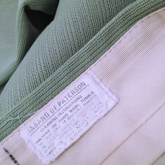 Vintage 70s Haband Dbl-Knit Polyester Disco Pants -S(31) Mod Retro Leisure Sage - Picture 6 of 10